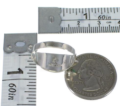 Turquoise And Opal Sterling Silver Ring Size 7-1/4 EX44535