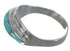 Southwest Turquoise And Opal Silver Ring Size 4-3/4 EX44564