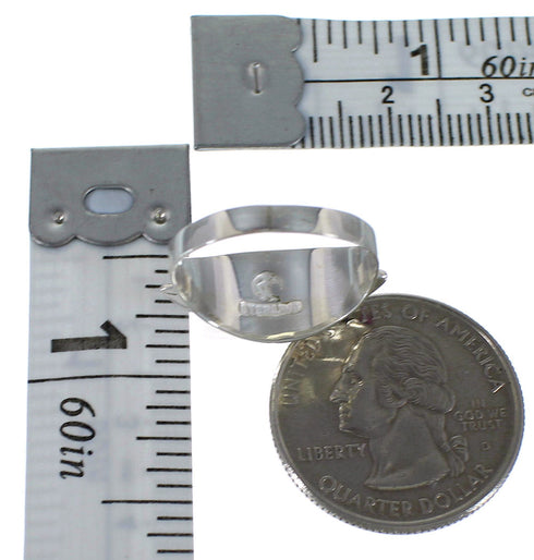 Magenta And Turquoise Opal Sterling Silver Ring Size 4-1/2 EX44591