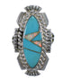 Opal Turquoise Sterling Silver Southwestern Ring Size 6-3/4 TX45735