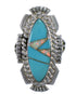 Opal Turquoise Sterling Silver Southwestern Ring Size 7-1/4 TX45738
