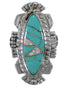 Opal Sterling Silver Southwestern Turquoise Ring Size 4-3/4 TX45749