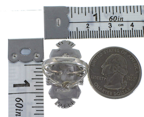 Opal Sterling Silver Southwestern Turquoise Ring Size 4-3/4 TX45749