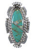 Opal Southwest Silver Turquoise Ring Size 7-3/4 TX45752