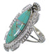 Opal Southwestern Silver Turquoise Ring Size 7-1/4 TX45755