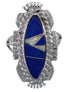 Lapis Opal Southwest Sterling Silver Ring Size 5-1/4 TX45787