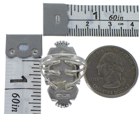 Southwest Multicolor Silver Ring Size 5-1/2 TX45808