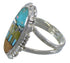 Multicolor Native American Design Silver Ring Size 7-1/4 TX45819