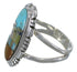Native American Pueblo Design Multicolor Silver Ring Size 5 TX45835