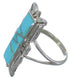Southwestern Turquoise And Silver Ring Size 6-1/2 EX44229