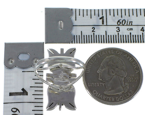 Southwestern Turquoise And Silver Ring Size 6-1/2 EX44229