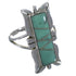 Turquoise Inlay Sterling Silver Ring Size 7-3/4 EX44230