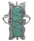 Turquoise Inlay Sterling Silver Ring Size 7-3/4 EX44230