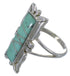Turquoise Inlay Sterling Silver Ring Size 7-3/4 EX44230