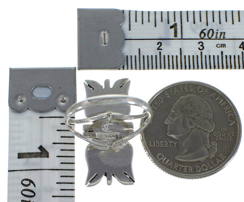 Southwest Silver Turquoise Ring Size 6-3/4 EX44233