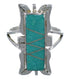 Turquoise Inlay Sterling Silver Ring Size 8-3/4 EX44234