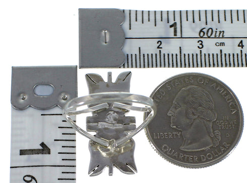 Turquoise Inlay Sterling Silver Ring Size 8-3/4 EX44234