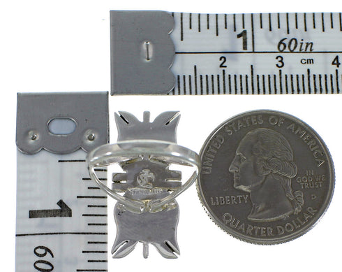 Southwest Turquoise Sterling Silver Ring Size 5-3/4 EX44236