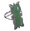 Southwest Turquoise Silver Ring Size 7-3/4 EX44254