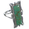 Southwestern Turquoise And Silver Ring Size 4-3/4 EX44256