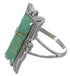 Southwestern Turquoise And Silver Ring Size 4-3/4 EX44256