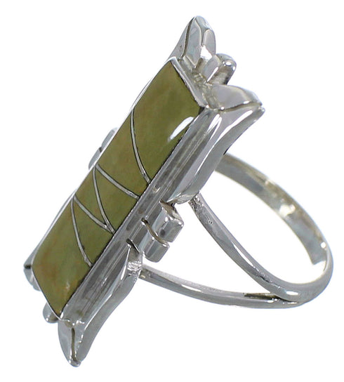 Southwest Sterling Silver Turquoise Ring Size 6-1/2 EX44260