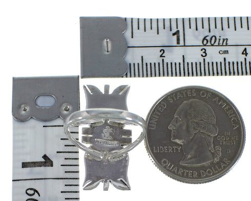 Southwest Sterling Silver Turquoise Ring Size 6-1/2 EX44260