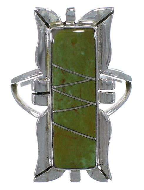 Southwest Sterling Silver Turquoise Ring Size 5-3/4 EX44265