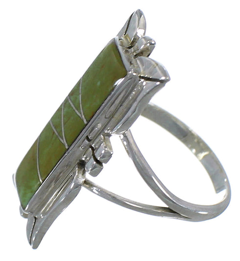 Southwest Sterling Silver Turquoise Ring Size 5-3/4 EX44265