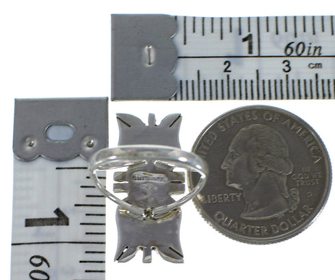 Southwest Sterling Silver Turquoise Ring Size 5-3/4 EX44265