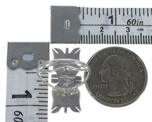 Turquoise And Genuine Sterling Silver Ring Size 5-1/4 EX44267