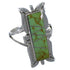 Sterling Silver Southwestern Turquoise Ring Size 7-1/4 EX44277
