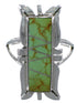 Sterling Silver Southwestern Turquoise Ring Size 7-1/4 EX44277