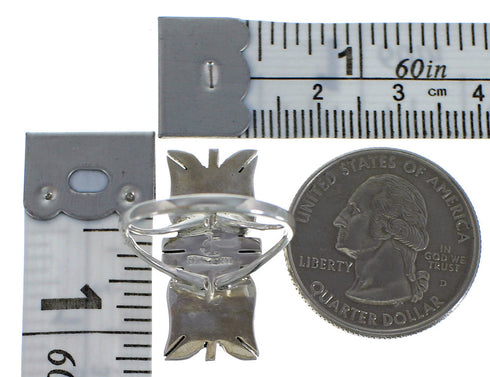 Sterling Silver Magenta Turquoise Ring Size 8-1/4 EX44282