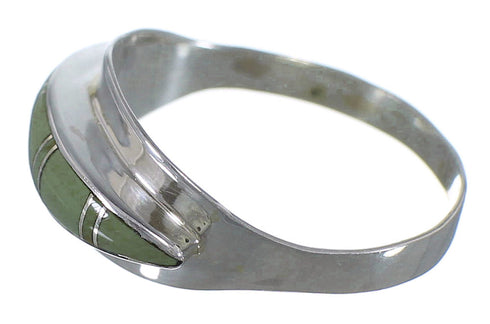 Sterling Silver Turquoise Inlay Ring Size 8-1/2 EX44870