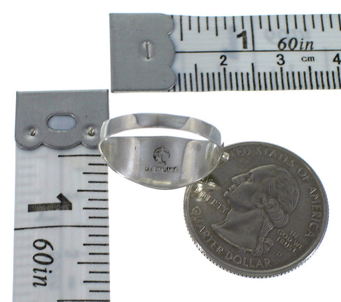 Sterling Silver Turquoise Inlay Ring Size 8-1/2 EX44870