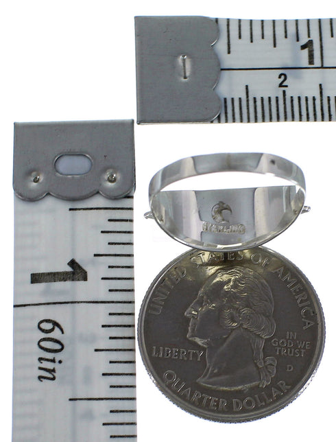 Turquoise Southwest Silver Ring Size 8 EX44874