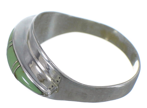 Sterling Silver Turquoise Inlay Ring Size 5-1/4 EX44877