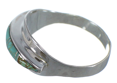 Turquoise And Silver Southwest Ring Size 7-1/4 EX44884