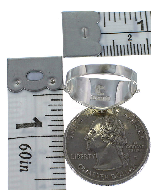 Turquoise And Silver Southwest Ring Size 7-1/4 EX44884