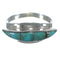 Turquoise Southwestern Silver Ring Size 7-3/4 EX44931