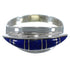 Genuine Sterling Silver Lapis Inlay Ring Size 5-3/4 EX45029