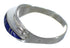 Sterling Silver Southwest Lapis Inlay Ring Size 8 EX45033