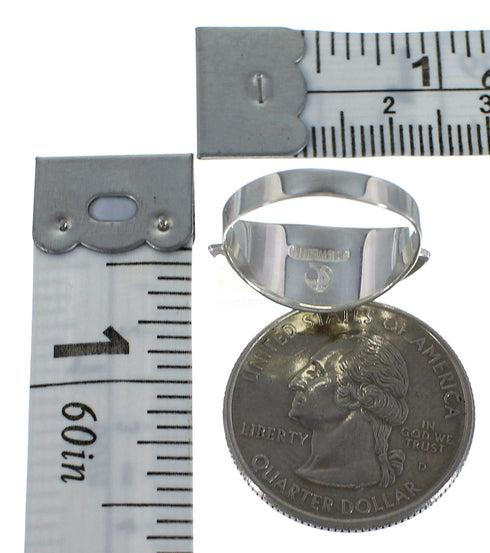 Multicolor Inlay Silver Southwest Ring Size 7-3/4 EX45040