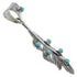 Southwestern Jewelry Turquoise Feather Pendant PX42947