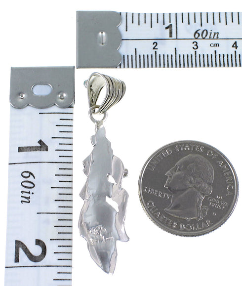 Southwestern Jewelry Turquoise Feather Pendant PX42947