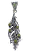 Turquoise Jewelry Silver Feather Pendant PX42949