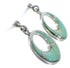 Southwest Turquoise And Opal Inlay Silver Earrings CX45703