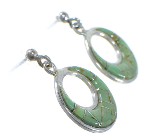 Turquoise Jewelry Genuine Sterling Silver Earrings CX45862