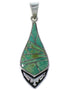 Southwest Silver Turquoise Inlay Pendant CX46667
